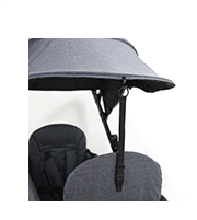 Pronto One Stroller - Dark Grey with black frame - Starter package