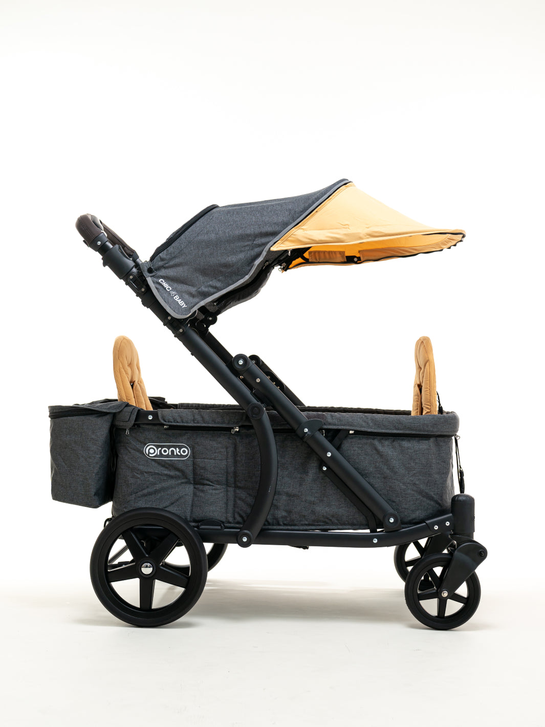chicco stroller yellow and grey Pronto One Stroller - Ginger Yellow with black frame