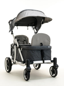 Pronto One Stroller - Stone Grey with white frame - Starter package