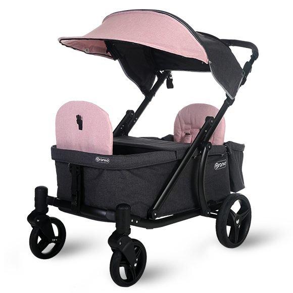 pink and black jogging stroller Pronto One Stroller - Pink with black frame