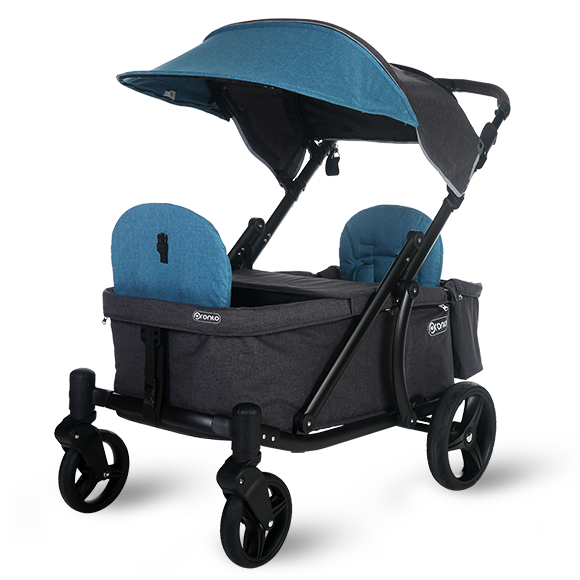 Pronto One Stroller - Dark Teal with black frame - Starter package