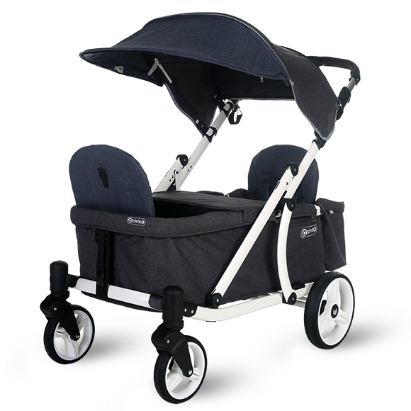 Pronto One Stroller - Navy with white frame - Starter package